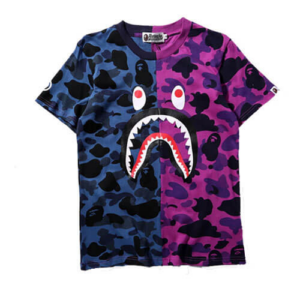 BAPE SHARK CAMO COTTON TEE